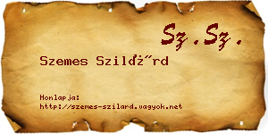 Szemes Szilárd névjegykártya